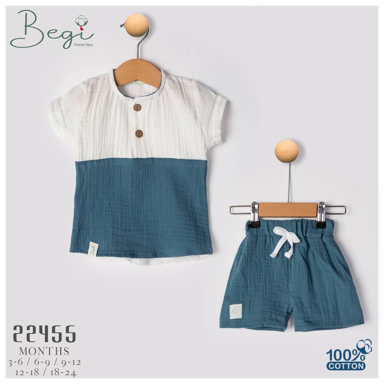 BEGİ-22455 NATUREL MUSLİN 2'Lİ TAKIM 5'Lİ