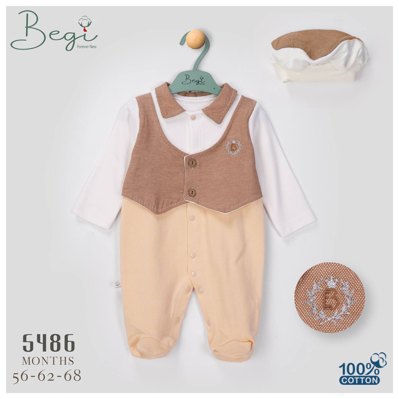 BEGİ-5486 BEGİ YELEKLİ TULUM 3 LÜ   