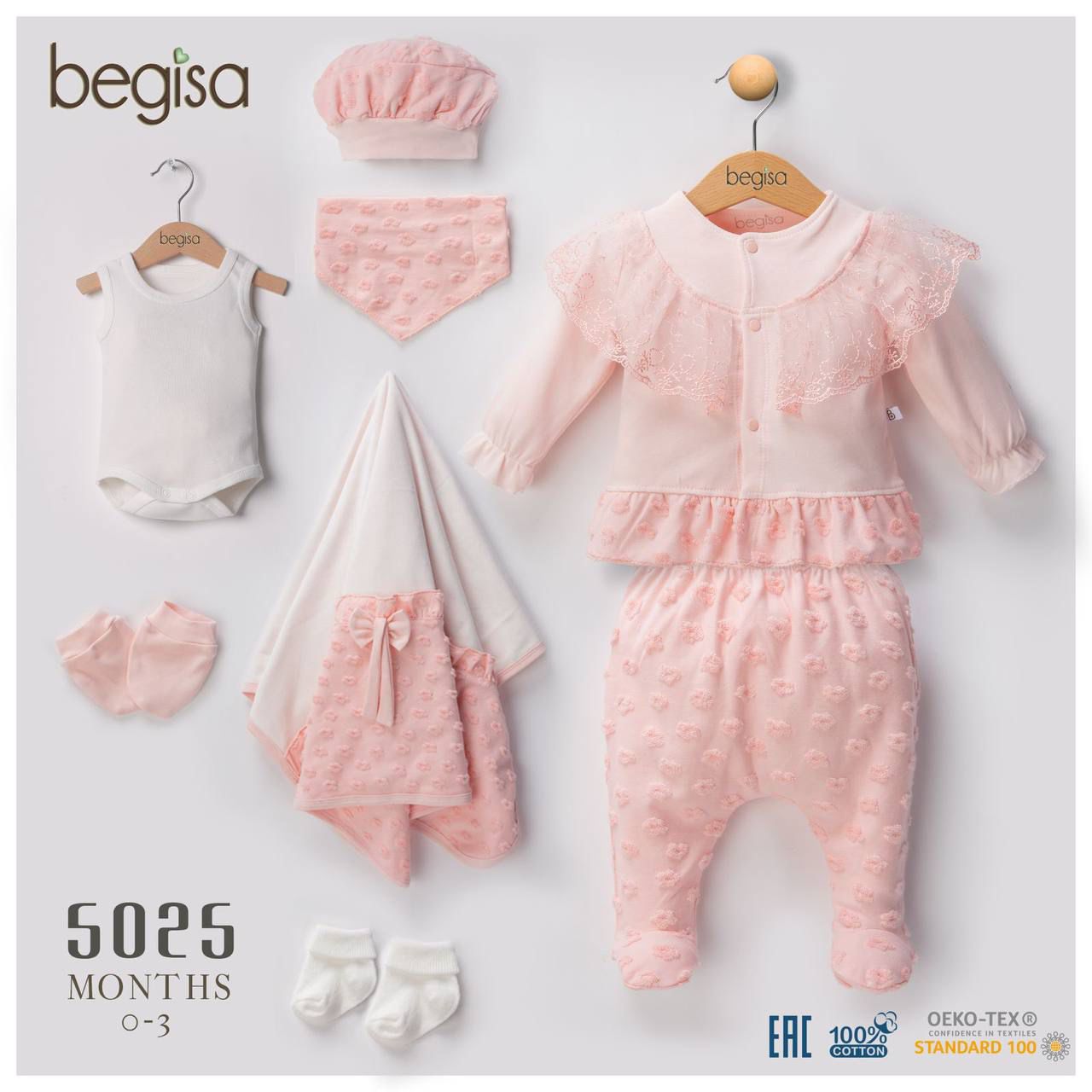 BEGİSA-5025 HAVLU ÇİÇEKLİ 8'Lİ SET