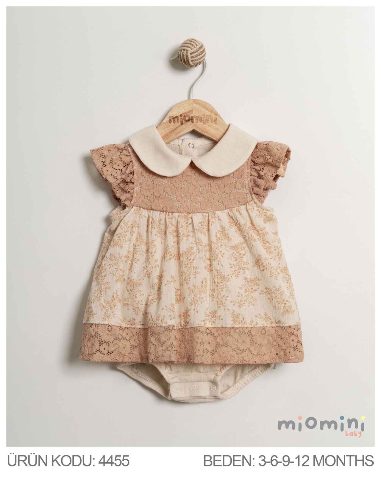 MİOMİNİ-4455 DANTEL BADİ KAHVE  03/12 4 LÜ
