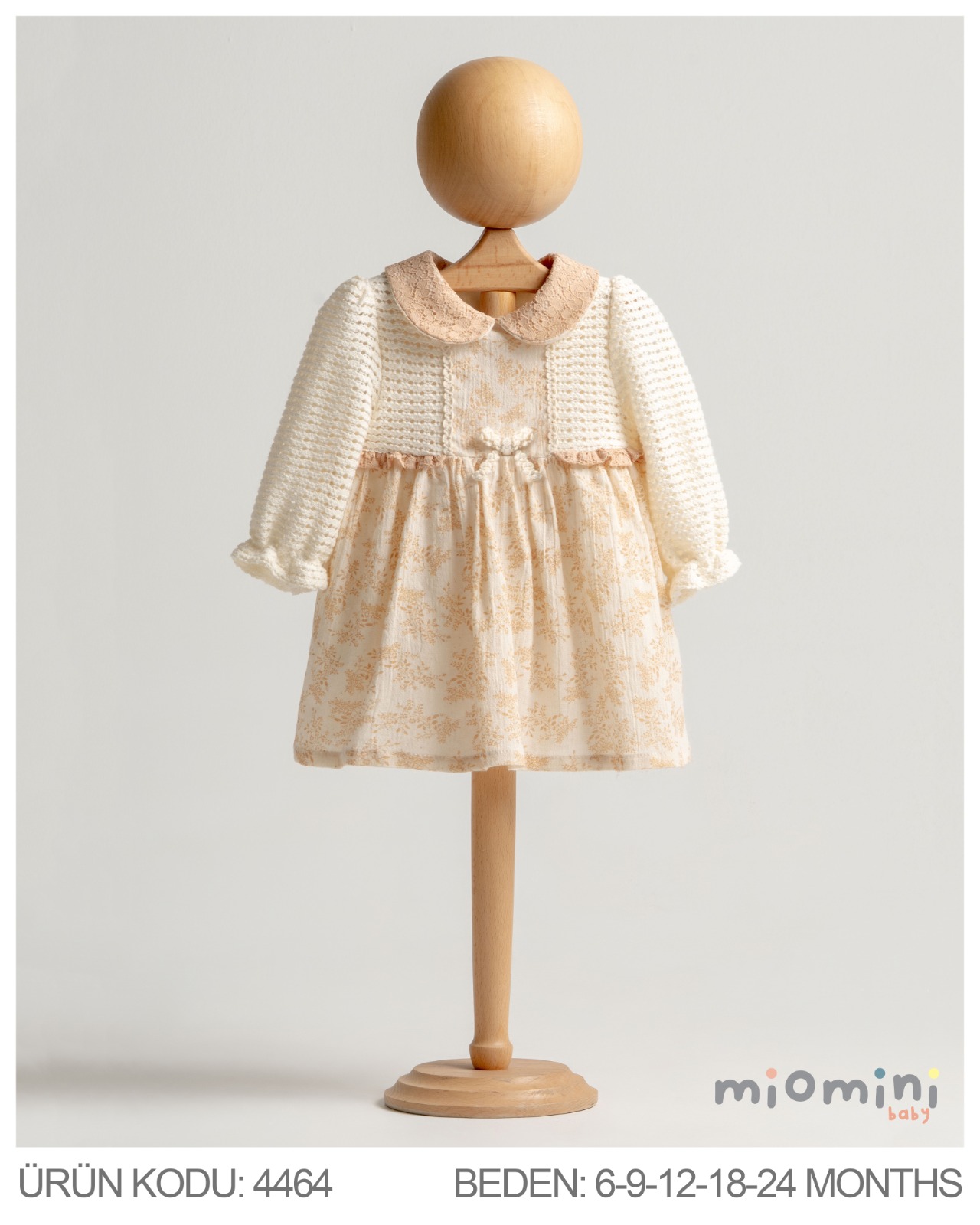 MİOMİNİ-4464 BOLEROLU ELBİSE KAHVE 06/24 5 Lİ