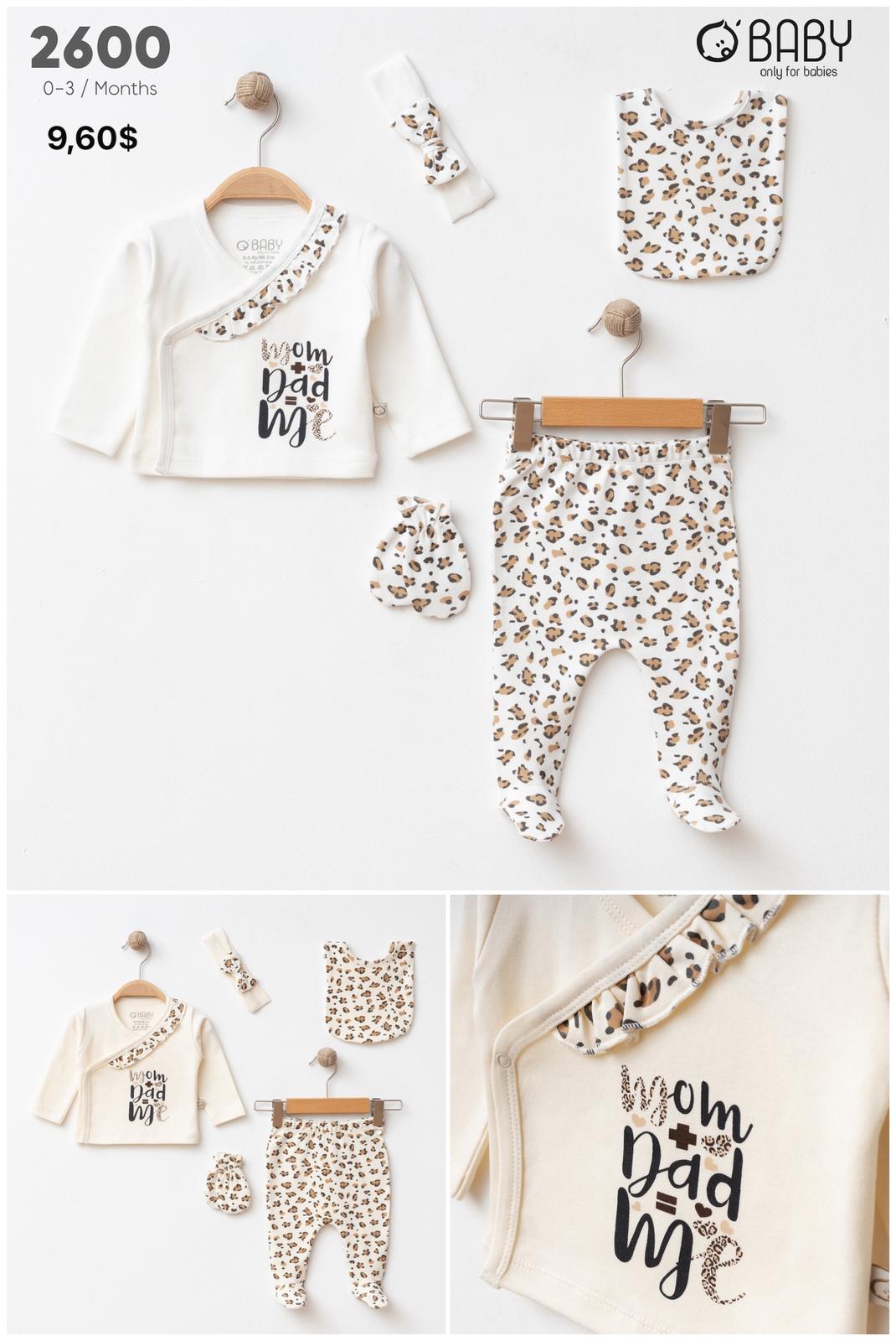OBABY-2600 BEBE ZIBIN 5Lİ SET 3LÜ