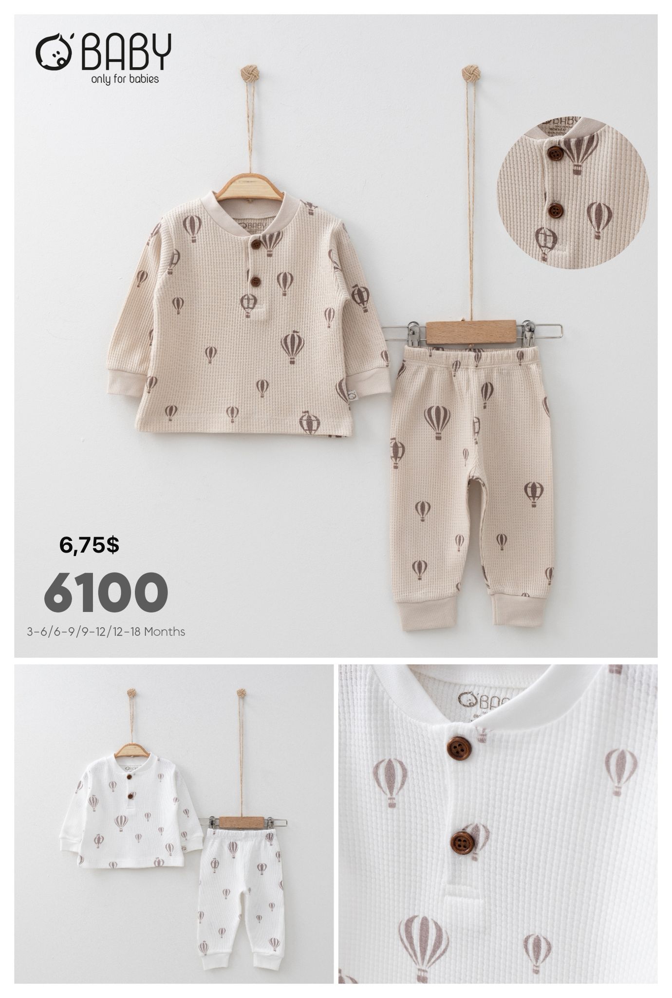 OBABY-6100 WAFFLE BALON 2'Lİ TAKIM 3/18 4'LÜ